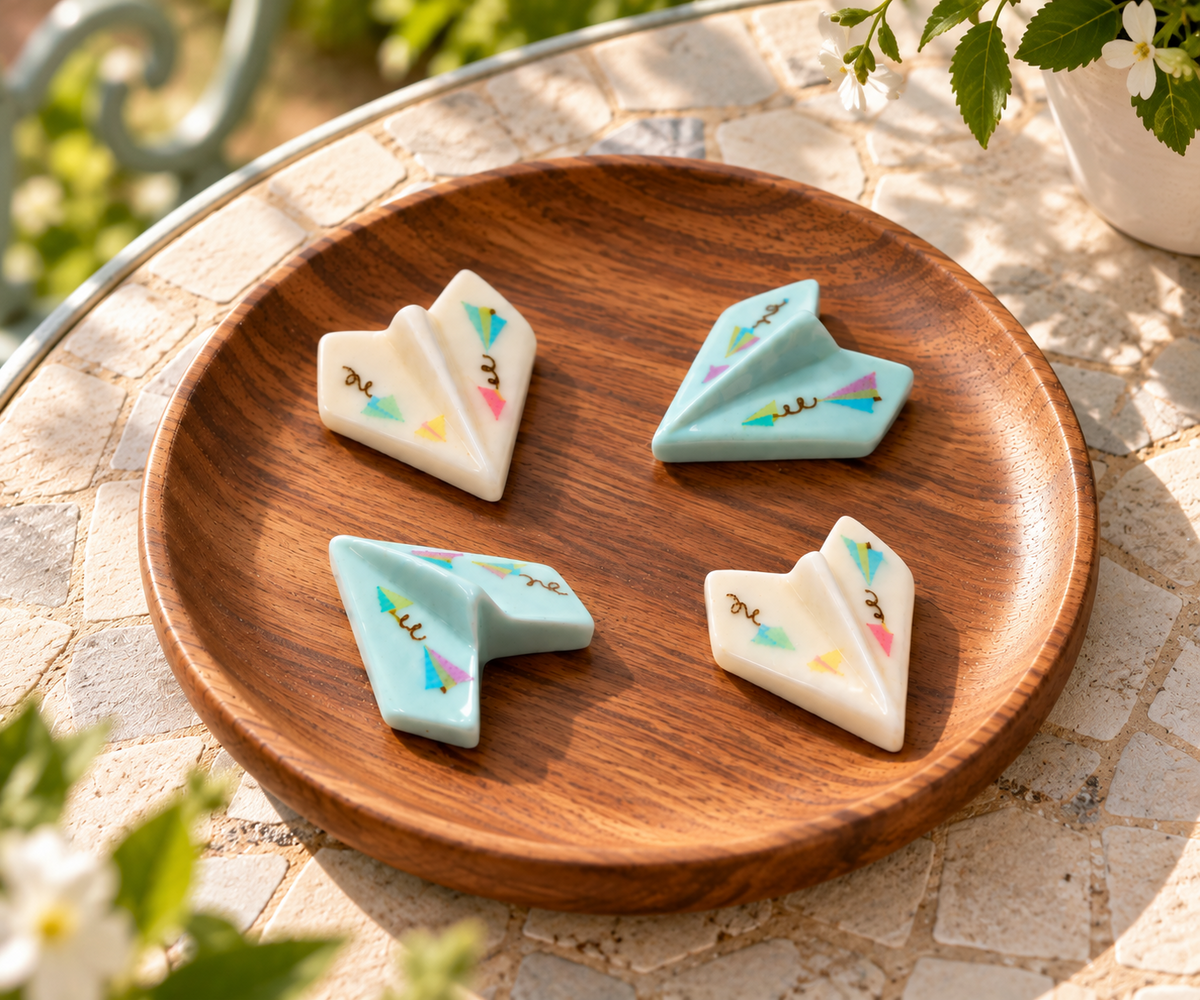 Paper Airplane Mahjong Trinkets — Box of 20