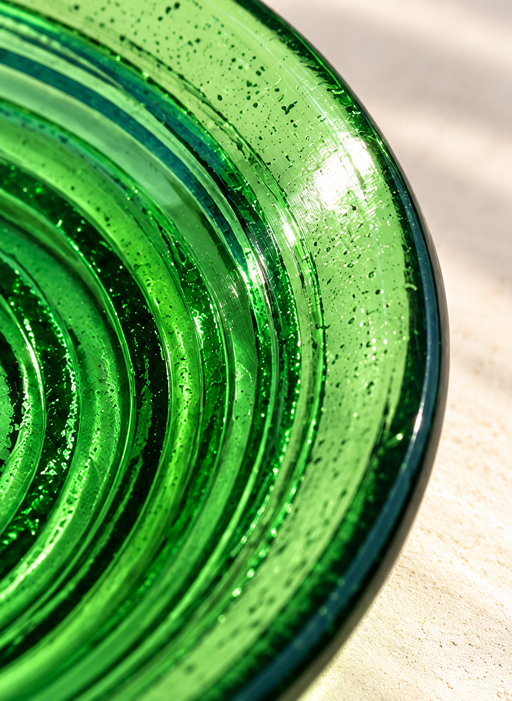 Green Flower Dice Dish